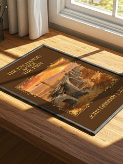 The Exchange: After The Firm Classic Book Art Print by John Grisham – print on a sunlit desk