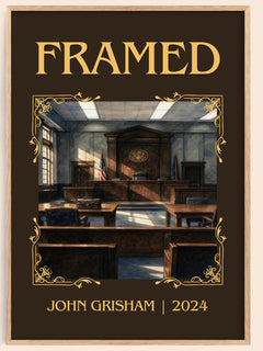 Framed Classic Book Art Print by John Grisham – book poster