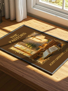 The Pastors Classic Book Art Print by John Grisham – print on a sunlit desk