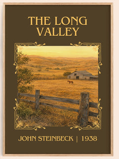 The Long Valley Classic Book Art Print by John Steinbeck – book poster