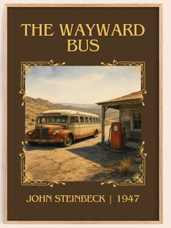 The Wayward Bus Classic Book Art Print by John Steinbeck – book poster