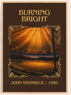Burning Bright Classic Book Art Print by John Steinbeck – book poster