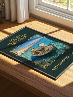 Log From The Sea Of Cortez Classic Book Art Print by John Steinbeck – print on a sunlit desk
