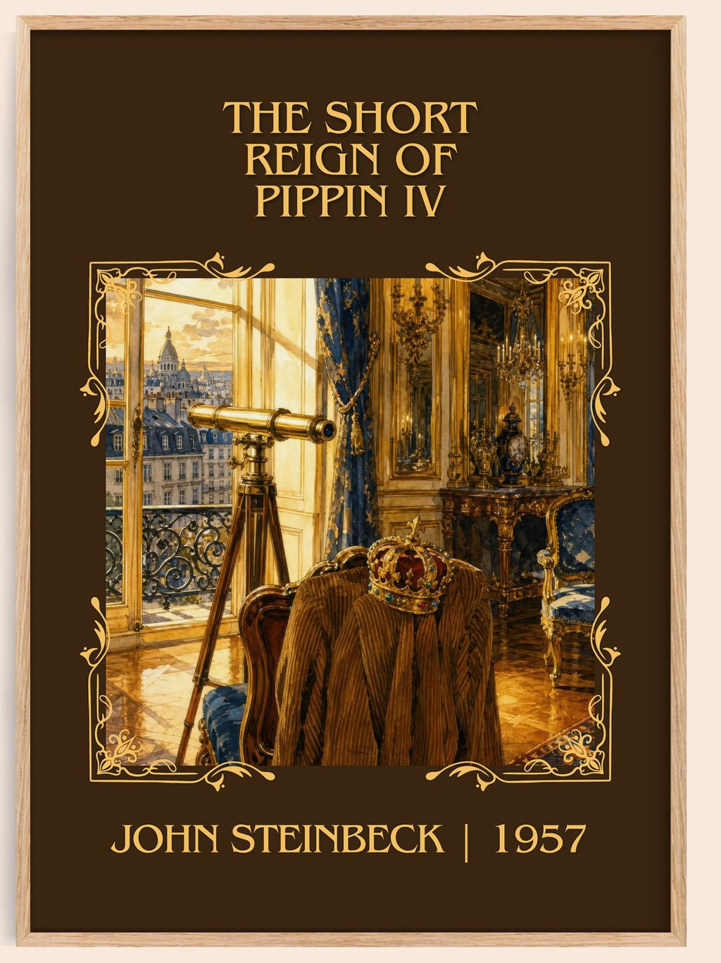 The Short Reign Of Pippin Iv Classic Book Art Print by John Steinbeck – book poster