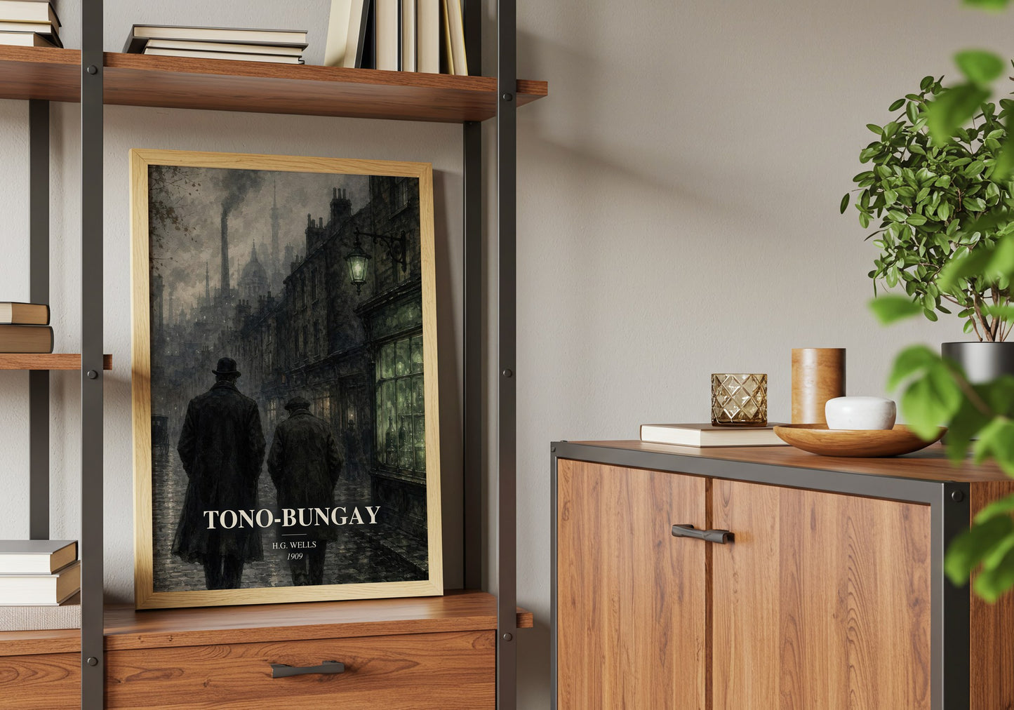 Tono-Bungay book watercolour illustration paper finish options – matte satin gloss