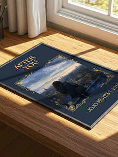 After You Classic Book Art Print by Jojo Moyes – print on a sunlit desk