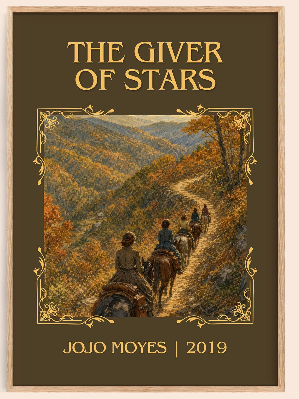 The Giver Of Stars Classic Book Art Print by Jojo Moyes – book poster