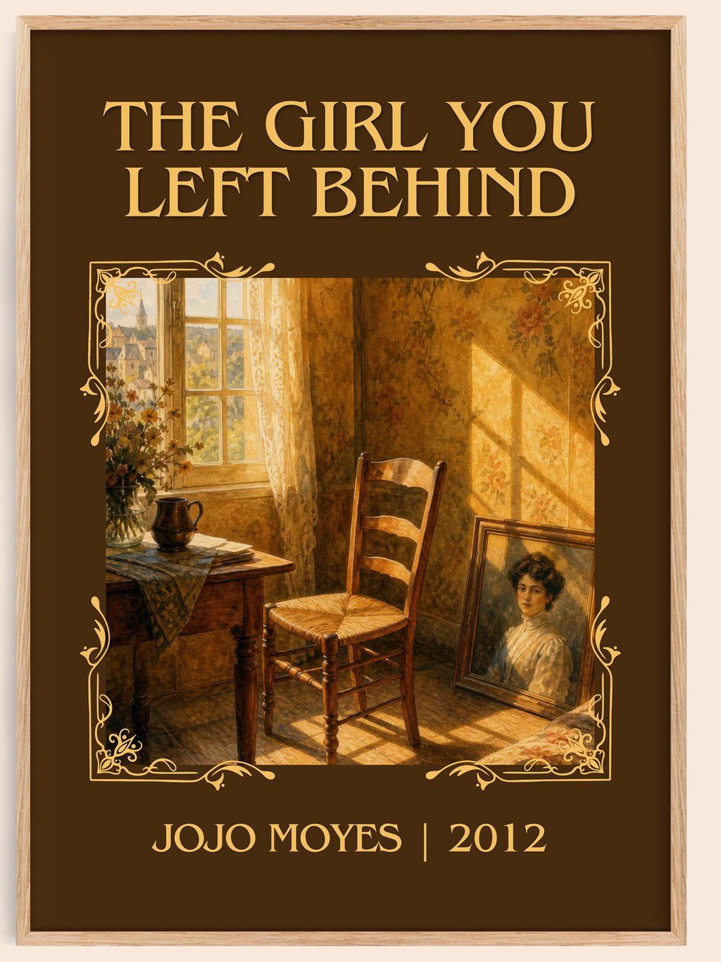 The Girl You Left Behind Classic Book Art Print by Jojo Moyes – book poster