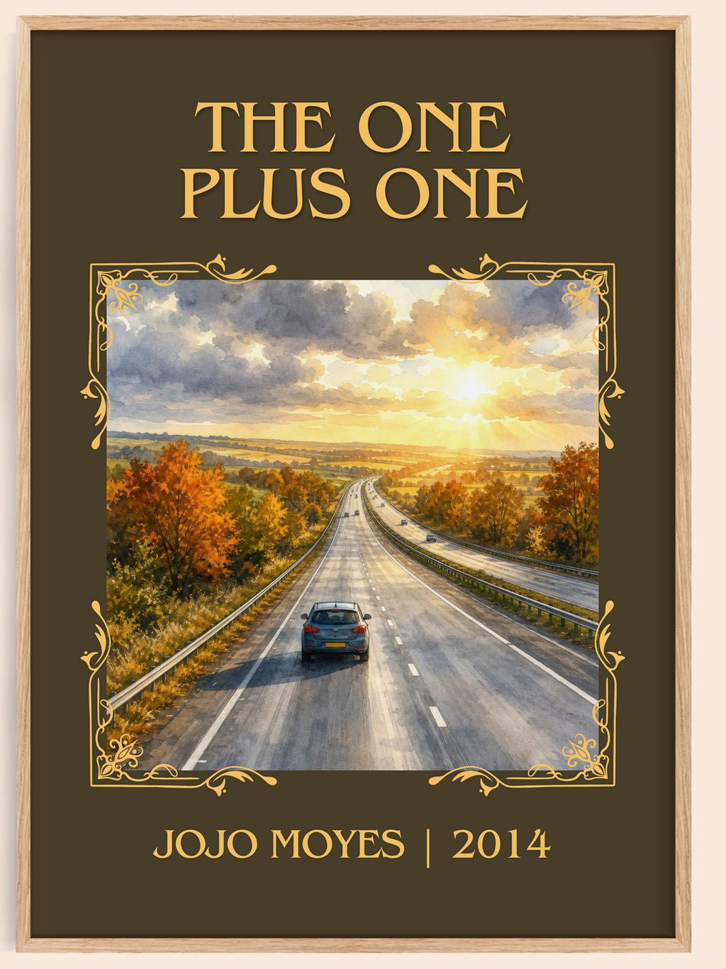 The One Plus One Classic Book Art Print by Jojo Moyes – book poster