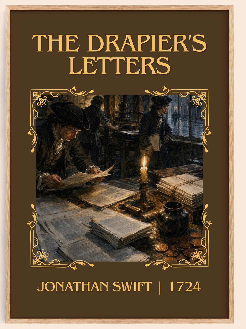 The Drapier's Letters Classic Book Art Print by Jonathan Swift – book poster