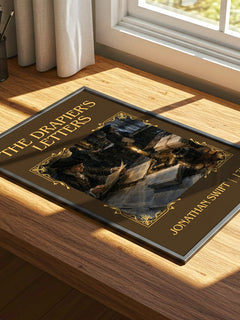 The Drapier's Letters Classic Book Art Print by Jonathan Swift – print on a sunlit desk