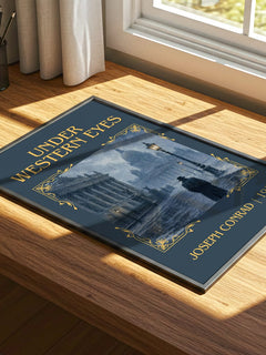 Under Western Eyes Classic Book Art Print by Joseph Conrad – print on a sunlit desk