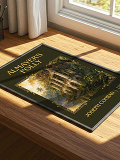 Almayer's Folly Classic Book Art Print by Joseph Conrad – print on a sunlit desk