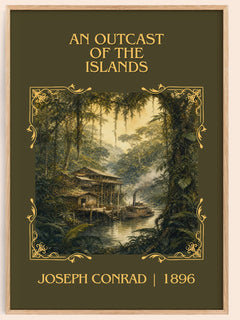 An Outcast Of The Islands Classic Book Art Print by Joseph Conrad – book poster