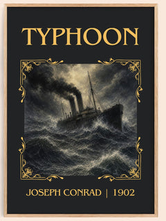 Typhoon Classic Book Art Print by Joseph Conrad – book poster