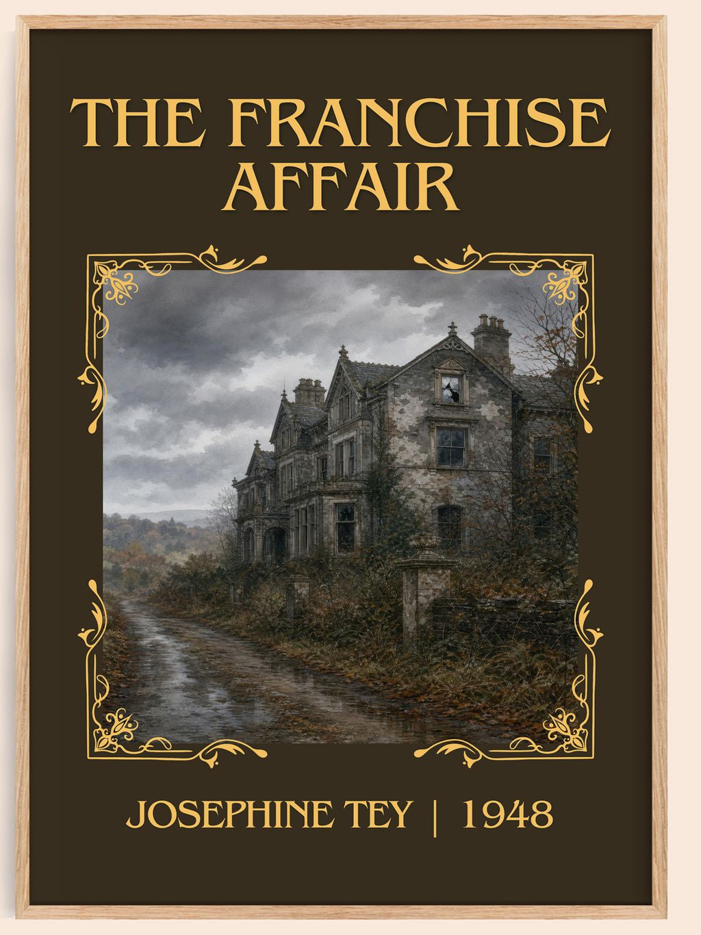 The Franchise Affair Classic Book Art Print by Josephine Tey – book poster