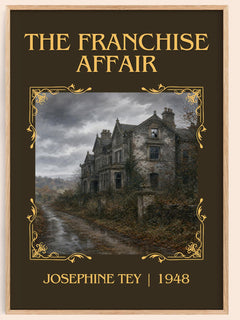 The Franchise Affair Classic Book Art Print by Josephine Tey – book poster