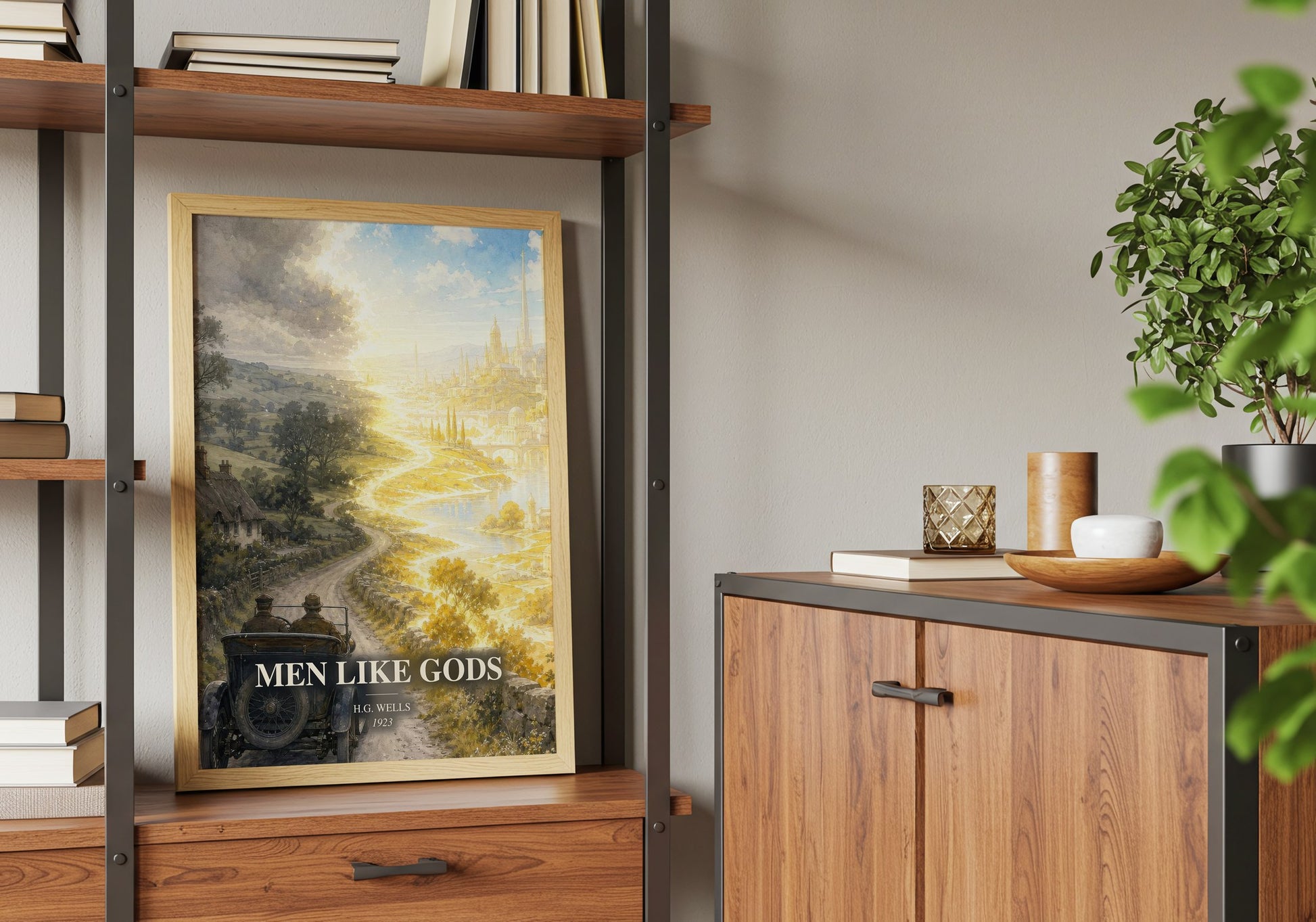 Men Like Gods book watercolour illustration paper finish options – matte satin gloss