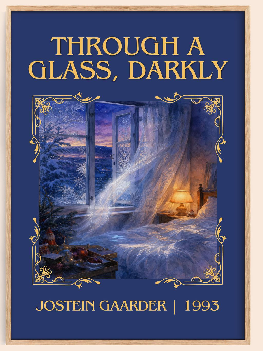 Through A Glass, Darkly Classic Book Art Print by Jostein Gaarder – book poster