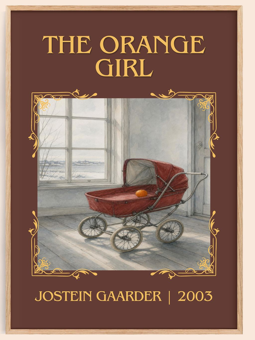 The Orange Girl Classic Book Art Print by Jostein Gaarder – book poster