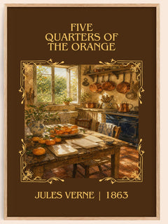 Five Quarters Of The Orange Classic Book Art Print by Jules Verne – book poster