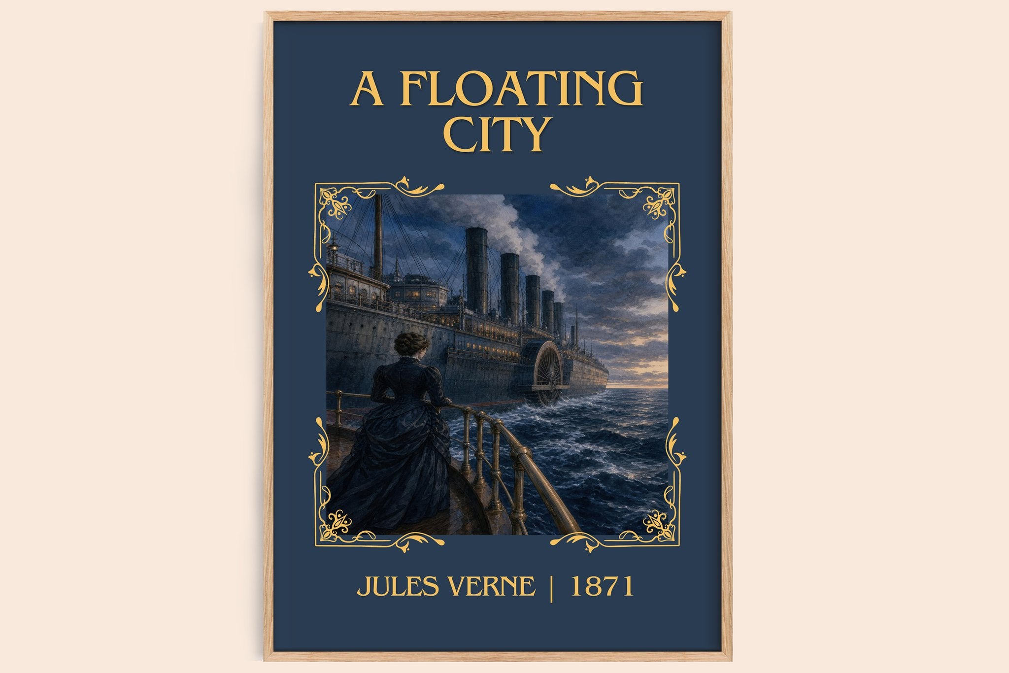 A Floating City Classic Book Art Print by Jules Verne