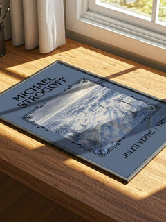 Michael Strogoff Classic Book Art Print by Jules Verne – print on a sunlit desk