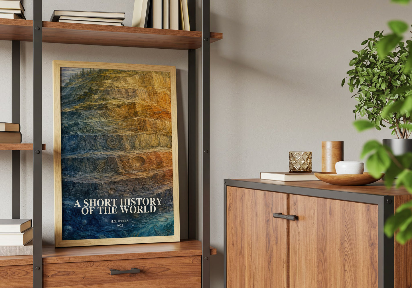 A Short History Of The World book watercolour illustration paper finish options – matte satin gloss
