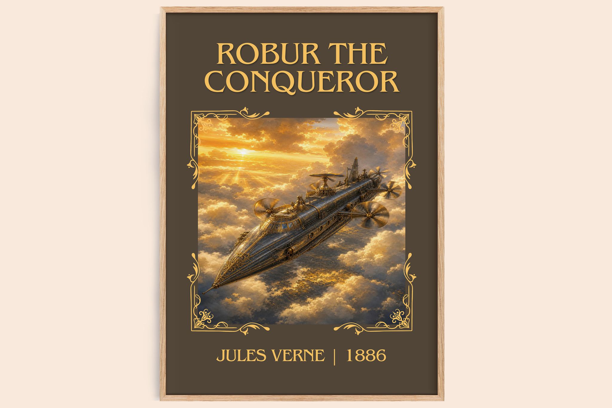 Robur The Conqueror Classic Book Art Print by Jules Verne