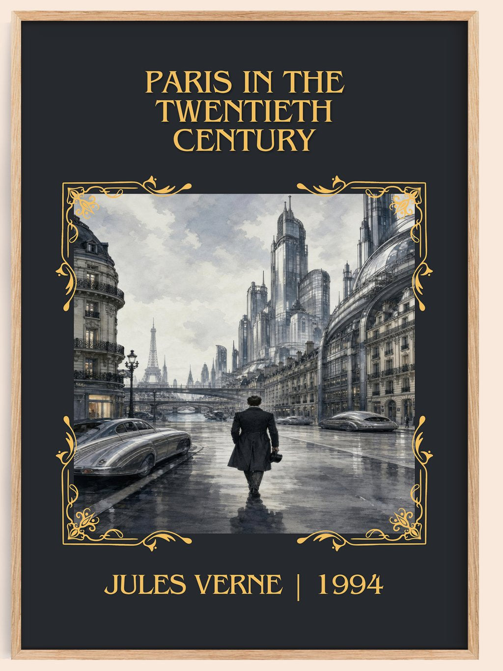Paris In The Twentieth Century Classic Book Art Print by Jules Verne – book poster