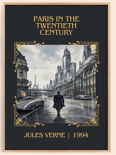 Paris In The Twentieth Century Classic Book Art Print by Jules Verne – book poster
