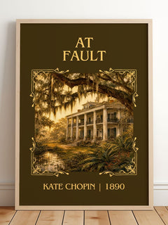 At Fault Classic Book Art Print by Kate Chopin – framed print leaning on a wooden floor
