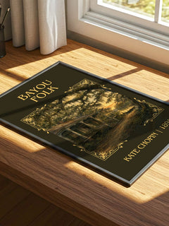 Bayou Folk Classic Book Art Print by Kate Chopin – print on a sunlit desk