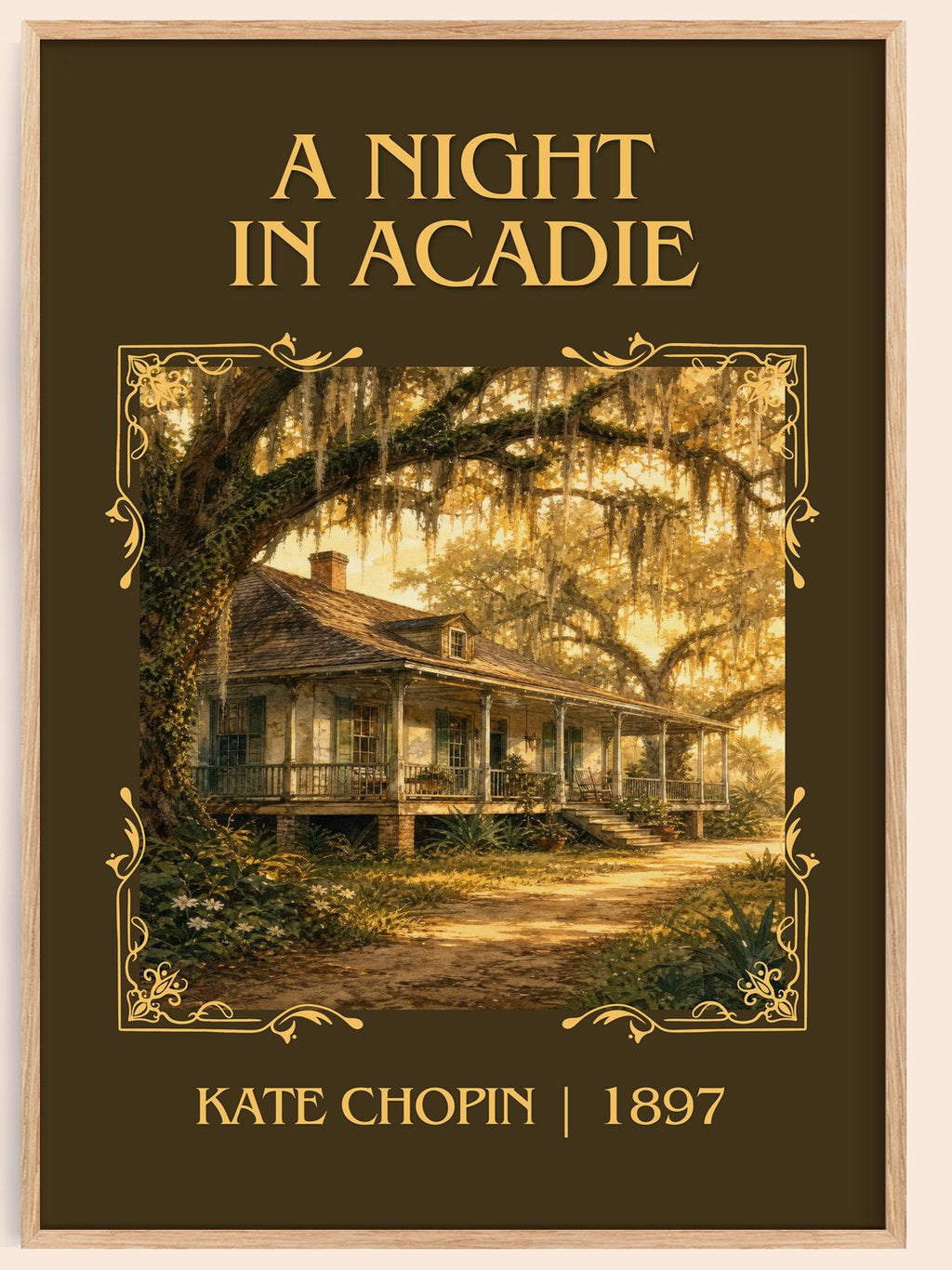 A Night In Acadie Classic Book Art Print by Kate Chopin – book poster