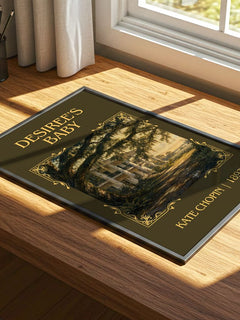 Desiree's Baby Classic Book Art Print by Kate Chopin – print on a sunlit desk