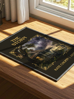 The Storm Classic Book Art Print by Kate Chopin – print on a sunlit desk