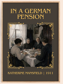 In A German Pension Classic Book Art Print by Katherine Mansfield – book poster