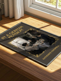 In A German Pension Classic Book Art Print by Katherine Mansfield – print on a sunlit desk