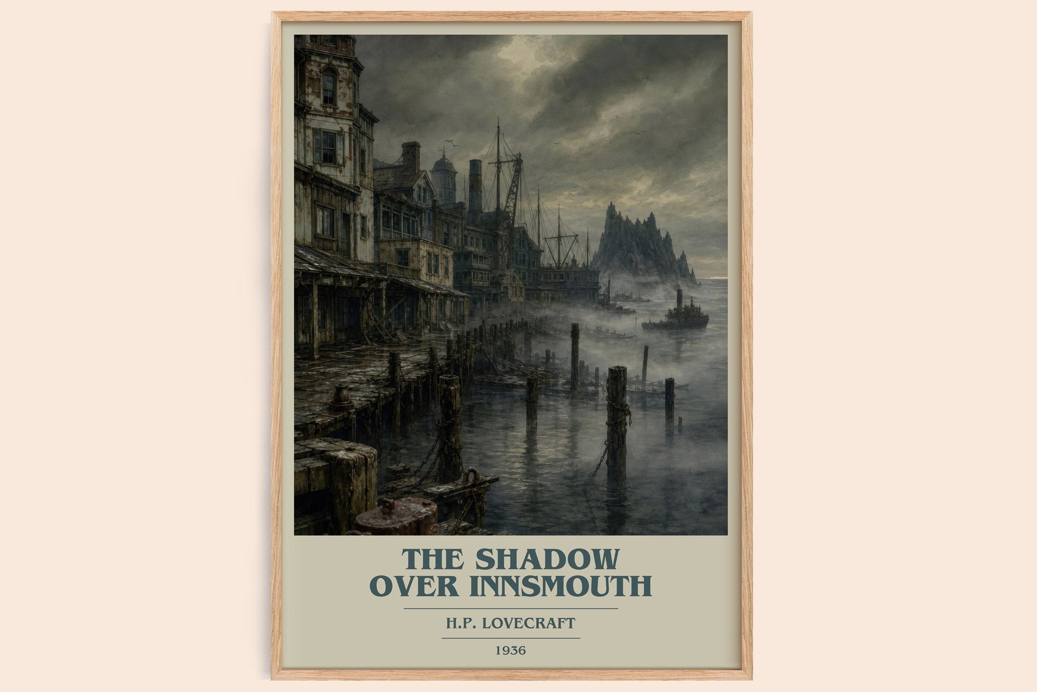 The Shadow Over Innsmouth Book Cover Poster by H.P. Lovecraft