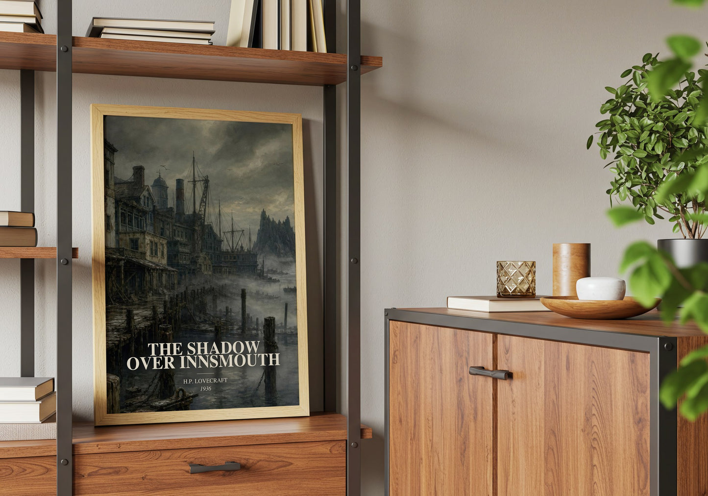 The Shadow Over Innsmouth book watercolour illustration paper finish options – matte satin gloss