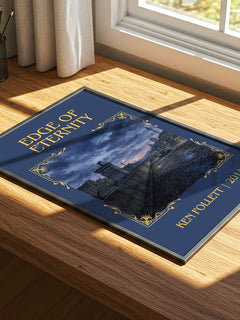Edge Of Eternity Classic Book Art Print by Ken Follett – print on a sunlit desk