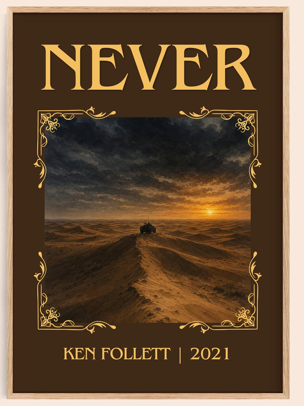 Never Classic Book Art Print by Ken Follett – book poster