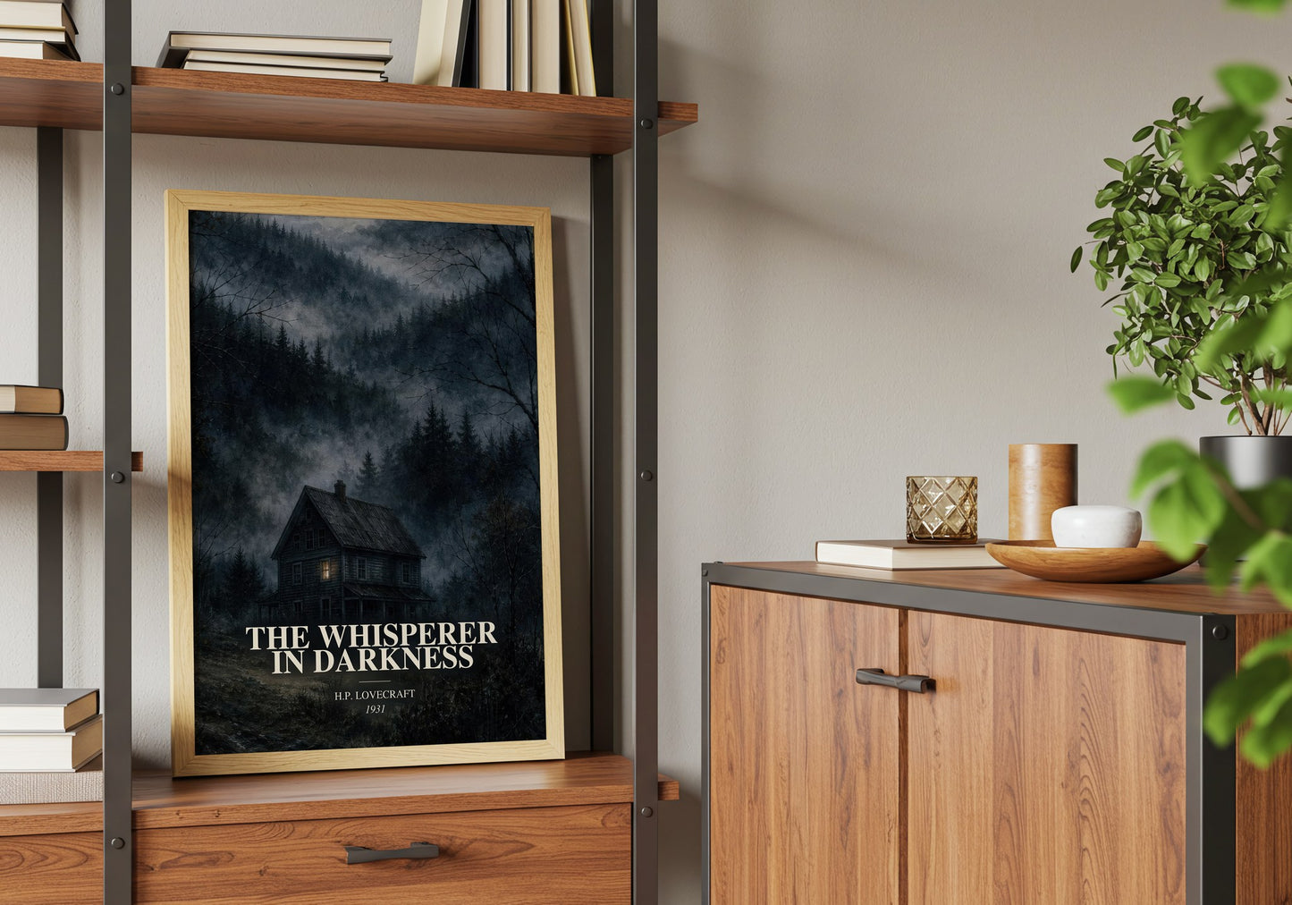 The Whisperer In Darkness book watercolour illustration paper finish options – matte satin gloss