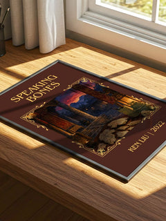 Speaking Bones Classic Book Art Print by Ken Liu – print on a sunlit desk