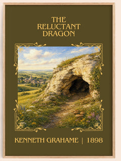 The Reluctant Dragon Classic Book Art Print by Kenneth Grahame – book poster