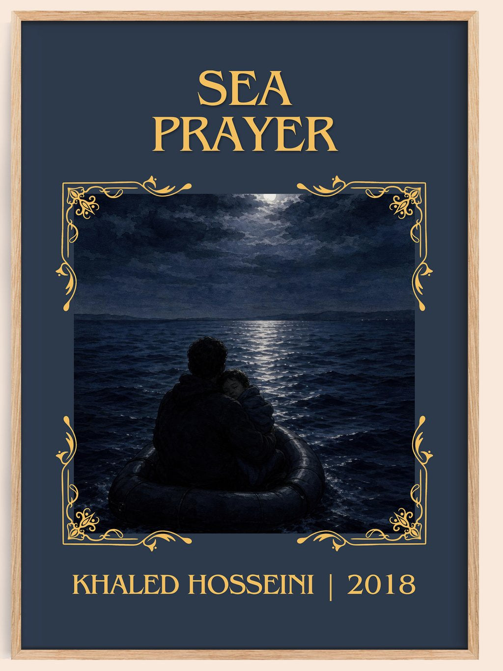 Sea Prayer Classic Book Art Print by Khaled Hosseini – book poster