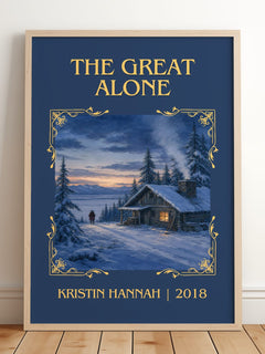 The Great Alone Classic Book Art Print by Kristin Hannah – framed print leaning on a wooden floor