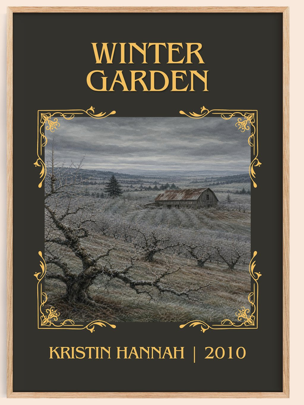 Winter Garden Classic Book Art Print by Kristin Hannah – book poster