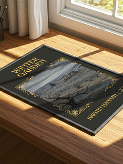 Winter Garden Classic Book Art Print by Kristin Hannah – print on a sunlit desk