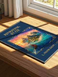 Rinkitink In Oz Classic Book Art Print by L. Frank Baum – print on a sunlit desk